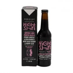 HORIZONT Brewing - Night Shift  (2024) - Imperial Milk Porter Aged In Pedro Ximénez Sherry & Rum Barrels W. Sour Cherry & Poppy Seed - Bierloods22