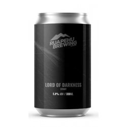 Ruapehu Brewing Lord Of Darkness Stout 330ml - The Beer Cellar