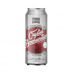 Mash Gang, Crystal Ammunition, Low Alcohol American lager, 0.5%, 440ml - The Epicurean