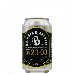 Baxbier  BA23.03 (St. Philips Barrel Society & Club) - Rebel Beer Cans