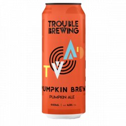 Trouble Brewing- Pumpkin Brew Ale 4.5% ABV 440ml Can - Martins Off Licence