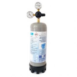 Kit botella CO2 1200g + manorreductor con 2 manómetros (salida 516) - Todocerveza