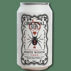 Original Sin — White Widow, Non-Alcoholic Blackberry Cider, 6-Pack Cans - Minus Moonshine