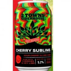 2 Towns Cherry Sublime Cider - Craftissimo