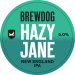 Brewdog  Hazy Jane  5.0% IPA  30L Keg (53 Pints)  S-Type 