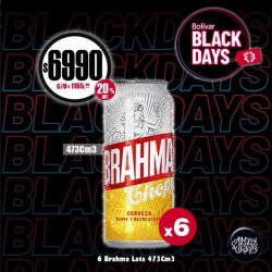 BLACK DAYS - 6 Latas Brahma 473Cm3. - Almacén de Cervezas