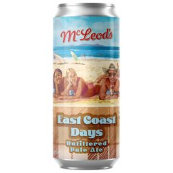 Mcleods East Coast Days Unfiltered Pale Ale 440ml - The Beer Cellar