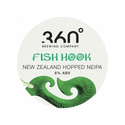 360 Degrees Brewing Company, Fish Hook, New England IPA, 6.0%, 440ml - The Epicurean