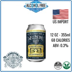 WellBeing Heavenly Body Golden Wheat  US import - The Alcohol Free Drinks Company