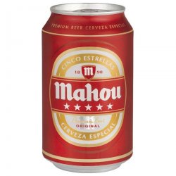 Cerveza Mahou 5 Estrellas Pack 24 Unidades 33cl. LATA - En Copa de Balón