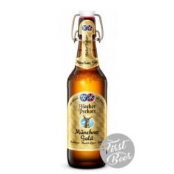 Bia Hacker Pschorr Munchener Gold 5,5% – Chai 500ml – Thùng 18 Chai - First Beer – Bia Nhập Khẩu Giá Sỉ