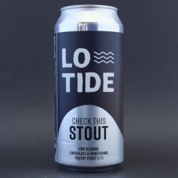 Lowtide Brewing Co - Check This Stout - 0.5% (440ml) - Ghost Whale