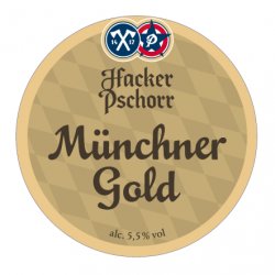 Hacker-Pschorr Munchener Gold
 									Lager, Pils, Helles
 									1x30L									-									5.5% - Cave Direct