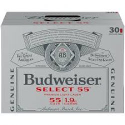 Bud Select 55 Light Lager 30 pack12 oz cans - Beverages2u