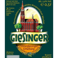 Untergiesinger Erhellung (Naturtrübes Kellerbier) Giesinger Brauerei - Craft Beer Dealer