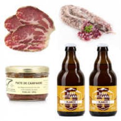 Assortiment spécial Apéro du Cantal charcuteries artisanales et bières d'Auvergne - BienManger