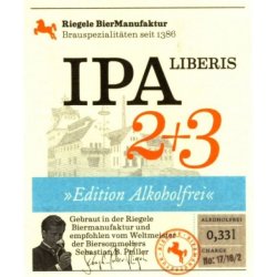 IPA Liberis 2+3  Riegele Bier Manufaktur - Craft Beer Dealer