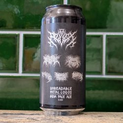 Azvex Brewing Company Unreadable Metal Logos