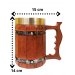 Jarra Vikinga para cerveza o hidromiel imitación madera 550ml 15cm x 14cm Jarra Vikinga para cerveza o hidromiel imitación madera 550ml 15cm x 14cm