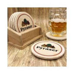 Landbrauerei Pyraser Thalmässing Bieruntersetzer aus Naturstein - Biershop Bayern