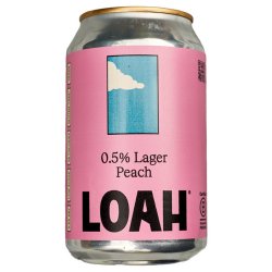 Loah Peach Alcohol Free Lager 440ml (0.5%) - Indiebeer