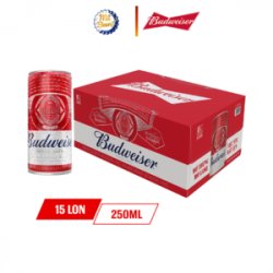 Budweiser 5.0% – Thùng nhỏ 15 Lon 250ml - BIA NHẬP ĐÀ NẴNG