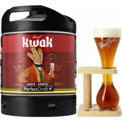 Pack 1 fût 6L Kwak + 1 verre Kwak avec support en bois - PerfectDraft France