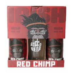 Cerveza Rocco Beer Red Irish Chimp lata x 2 500ml + Vaso - Cachi