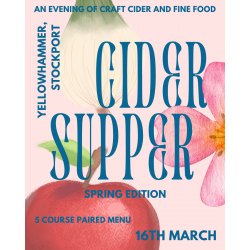 An evening of craft cider and fine food  16th March 2025 - The Cat In The Glass