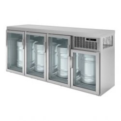 Enfriador de barriles con puertas de cristal para 4 barriles de 30l ø40cm - Efficold EB-504 IPC... - Todocerveza