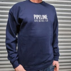 Pipeline Crewneck Sweatshirt - Navy Blue - Pipeline Brewing Co