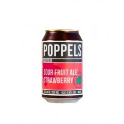 Poppels - Sour Fruit Ale Strawberry - 330ml can - Hopping Borders