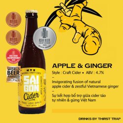 SAIGON CIDER - APPLE & GINGER - Thirst Trap