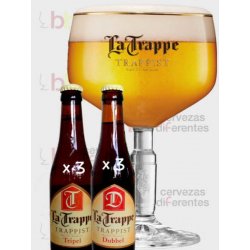 La Trappe Pack 6 botellas 33 cl y 1 copa - Cervezas Diferentes