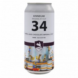 Kinnegar Brewing-  Brewers At Play No. 34 Barrel Aged Chocolate Imperial Stout 9.5% ABV 440ml Can - Martins Off Licence