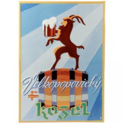 Metal Sign Kozel Retro Blue - Pivana CZ