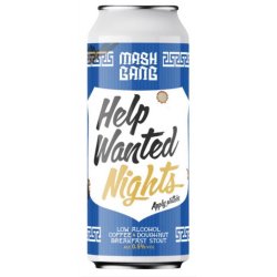 Mash Gang Help Wanted, Nights Coffee and Doughnut Stout Alcohol Free 440ml (0.5%) - Indiebeer