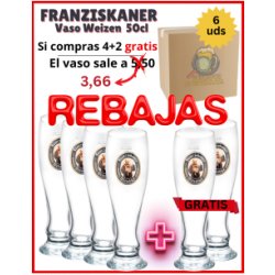 FRANZISKANER - Vaso Weizen - 6 Unidades 50cl - Buscador de Cervezas - Brewhouse