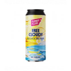 Funky Fluid - Free Cloudy (alcoholvrij 0,5%) - 500ml can - Hopping Borders