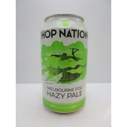 Hop Nation Melbourne Fog Hazy Pale 4.8% 355ml - Grape & Grain