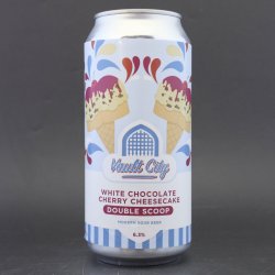 Vault City - White Chocolate Cherry Cheesecake Double Scoop - 6.3% (440ml) - Ghost Whale