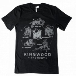 Ringwood All Brands T-shirt in black - Ringwood Brewery