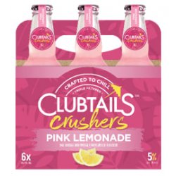 Clubtails Crushers Pink Lemonade 24 pack11.2 oz bottles - Beverages2u