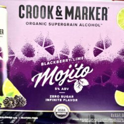 Crook & Marker Blackberry Lime Mojito 8 pack12 oz cans - Beverages2u