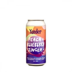 Yonder  Peach + Blueberry Zinger Triple Fruited Sour - Craft Metropolis