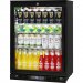 Black Commercial Glass 1 Door Quiet Running Bar Fridge With Energy Efficient Parts And Operation - Model SG1L-B 