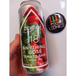 Zichovec Anything Gose Tomato Basil 18°8% 0,5l - Pivní lednice