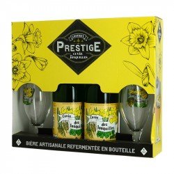 Coffret Bière Cuvée des JONQUILLES 2 x 75 cl + 2 Verres - Calais Vins