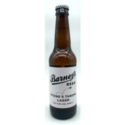 BARNEYS STONES THROW LAGER 33CL - Great Grog