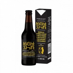 HORIZONT Brewing Night Shift Vintage 2025 / Russian Imperial Stout Aged In Rhum And Vanilla Macadamia Rum Barrels HORIZONT Brewing Night Shift Vintage 2025 / Russian Imperial Stout Aged In Rhum And Vanilla Macadamia Rum Barrels